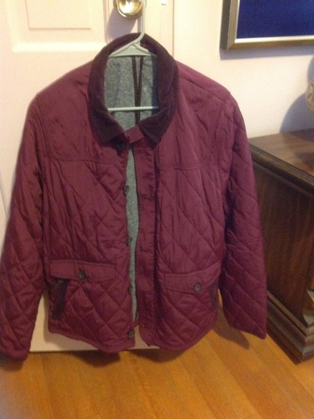 Ted Baker Men's Quilted Burgundy Jacket - Extra Large (6) - Good Condition